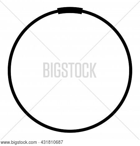 Camp With Threaded Connection For Pipeshomut Reten Fastening For Pipe Icon Black Color Vector Illust