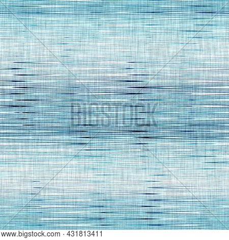 Classic Blue Woven Stripe Masculine Shirt Fabric Texture. Navy Space Dyed Marled Melange Background.
