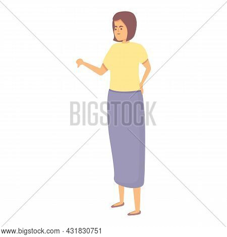 Woman Prejudice Icon Cartoon Vector. Career Discrimination. Business Barrier
