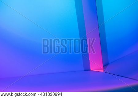 Aesthetic background with light sunset projector lamp