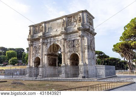 Arch Of Constantine In Rome,  Translation Of The Full Registration : 