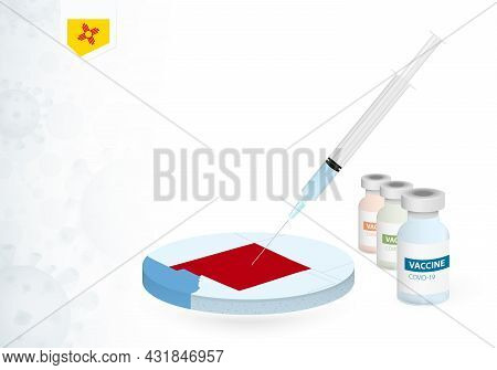 Vaccination In New Mexico With Different Type Of Covid-19 Vaccine. Concept With The Vaccine Injectio
