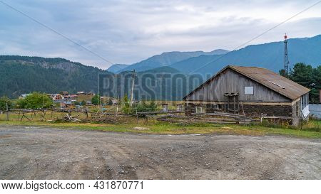 Mountain Village Omalo In Tusheti Nature Reserve. Georgia