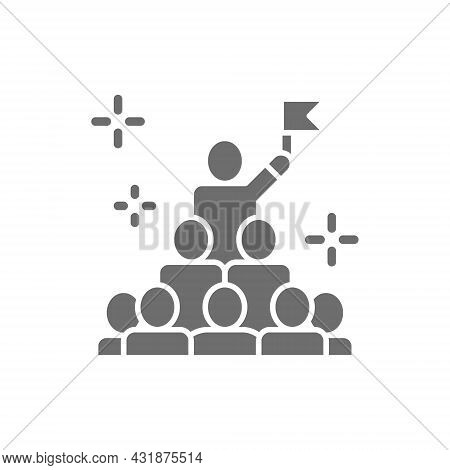 Leadership In Command, President, Leader Grey Icon.