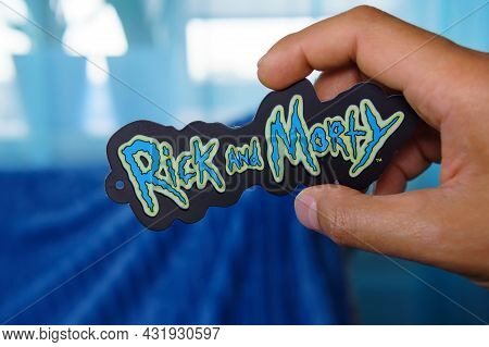 Tyumen, Russia-august 27, 2021: Rick And Morty Multi-colored Logo. Is An American Comedy Science Fic