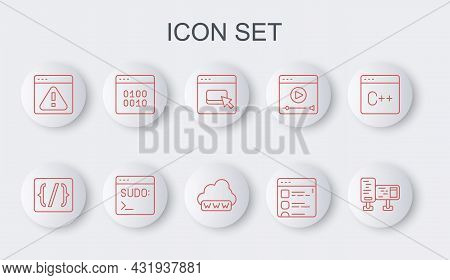 Set Line Computer Monitor Screen, Programming Language Syntax, Browser Files, With Exclamation Mark,