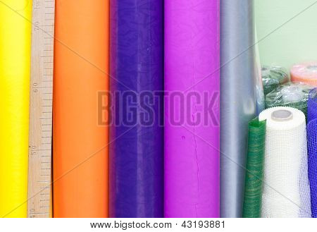 Rolos multicoloridos