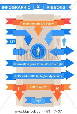 Nice ribbon set for infographic title