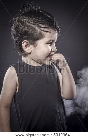 Rockstar, child rocker dress and funny expressions crested
