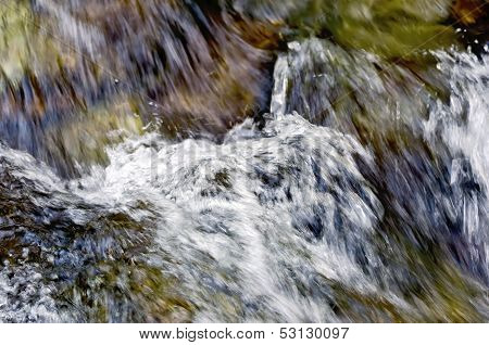 Flow Of The Raging Waterfall