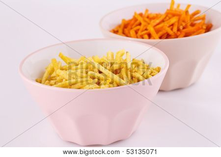 Potato Chips In Bowls