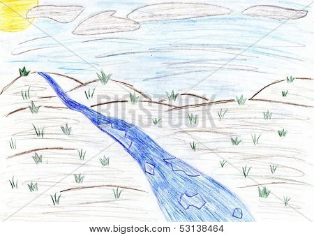 Spring Scenery - Kids Drawing