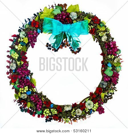 Wreath With Burgundy Grapes