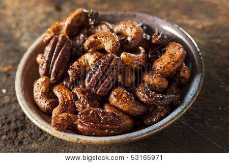 Brown Candied Caramelized Nuts