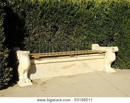 Bench At Southern Facade Of Vorontsov Palace, Alupka, Crimea