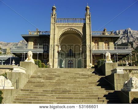 Southern Facade Of Vorontsov Palace, Alupka, Crimea