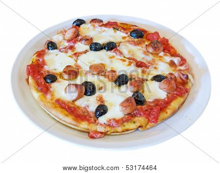 Pizza Isolated On White