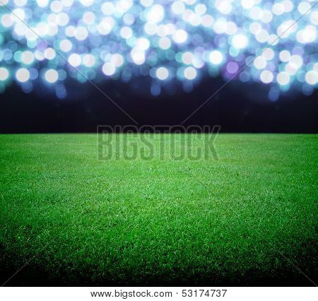 Soccer Field And The Bright Lights