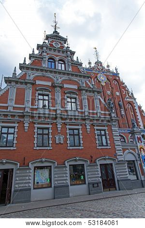 Riga , Latvia. Merchants House of Blackheads, the most beautiful house in the city