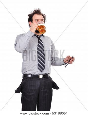 Sad Drunk Businessman