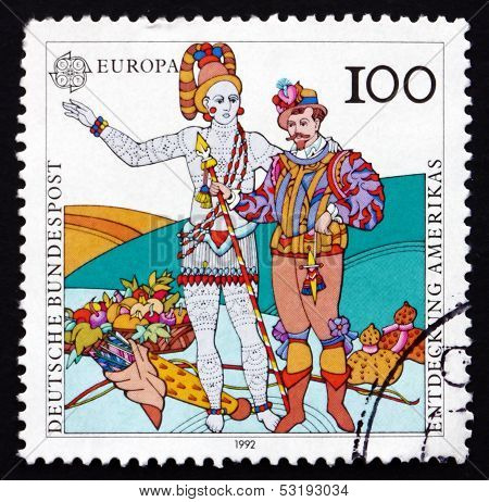 Postage Stamp Germany 1992 Discovery Of America, Anniversary