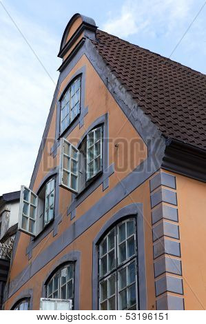 Riga , Latvia. Typical architectural details