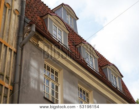 Riga , Latvia. Typical architectural details