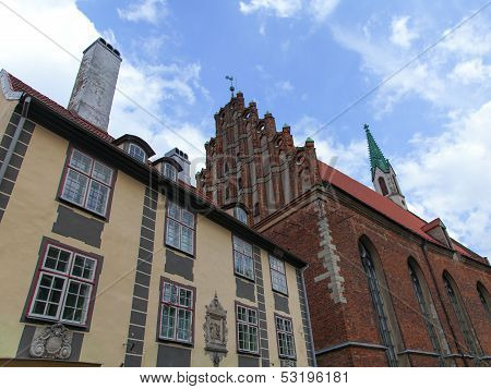 Riga , Latvia. Typical architectural details