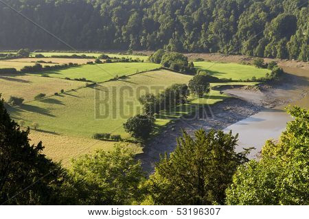 Morning Landscape In The Lower River Wye Valley