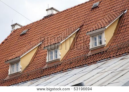 Riga , Latvia. Typical architectural details
