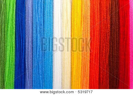 Fili multicolore di una lana
