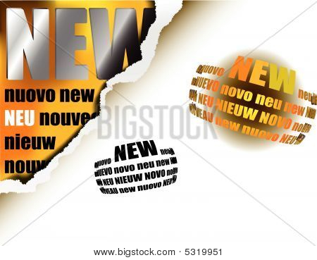 새로운 간판과 모서리를 찢 어