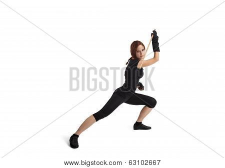 Woman Fencing