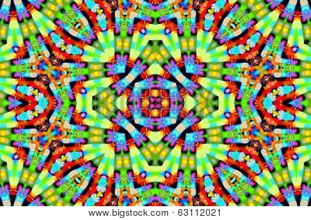 Bright Background With Abstract Neon Pattern