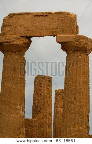 The Ruins Of Temple Of Concordia, Valey Of Temples, Agrigento, Sicily, Italy