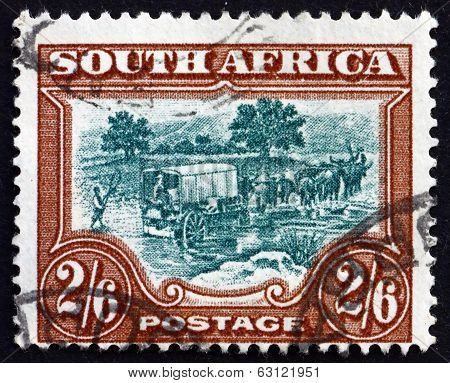Postage Stamp South Africa 1945 Trekking, Journey By Ox Wagon