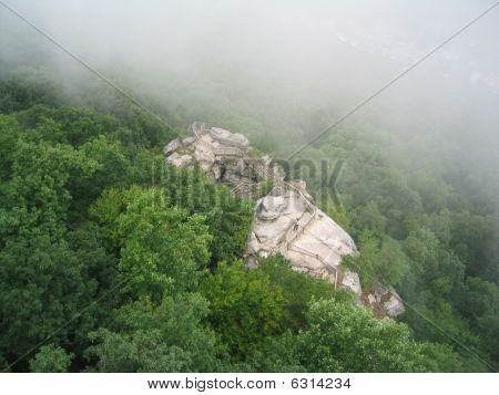 foggy mountain top