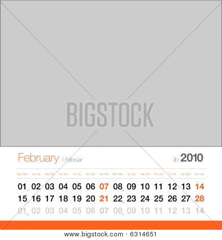 Kalender för februari 2010