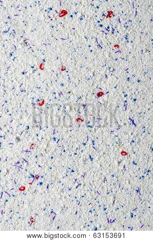 Washing Powder Texture With Blue And Red Disseminations