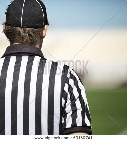  back of a football referee