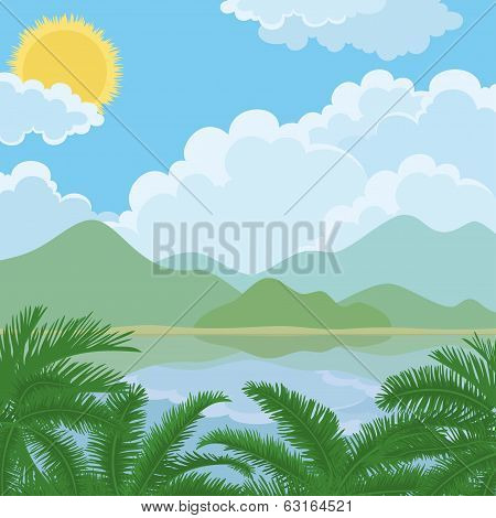 Tropical sea summer landscape