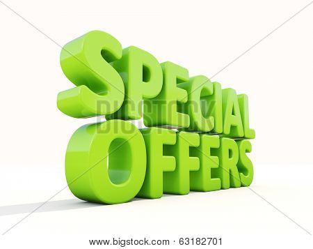 Special offers icon on a white background. 3D illustration