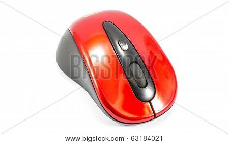 Old Red Wireless Mouse