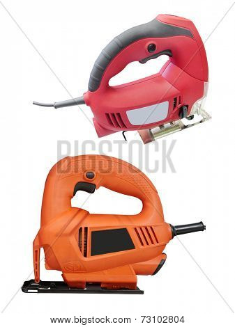 fretsaw under the white background