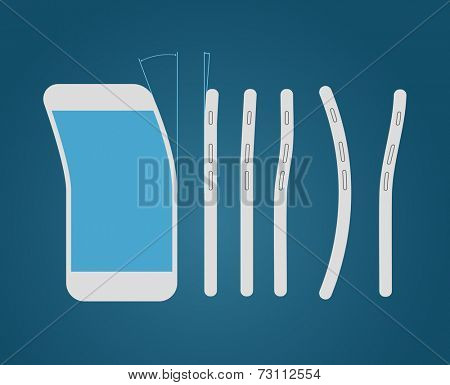Bending modern smartphone