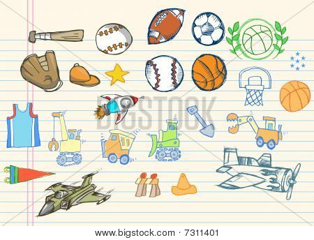 Schizzo Doodle Vector Set