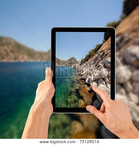 a tablet ps like on the sea backgrounds
