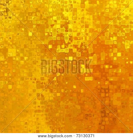 art abstract pixel geometric  pattern background in gold and orange colors