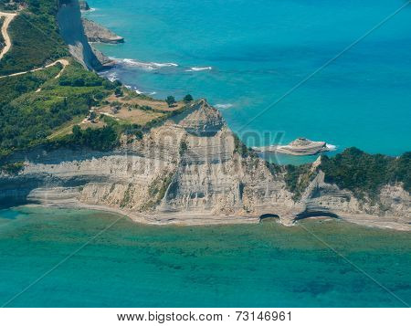 Aerial view on Sidari in Corfu Kerkyra Greece