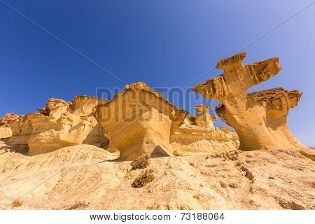 Bolnuevo Mazarron eroded sandstones in Murcia spain